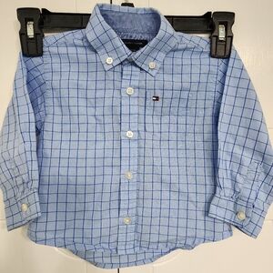 Tommy Hilfiger Blue Button Down Shirt Classic Design